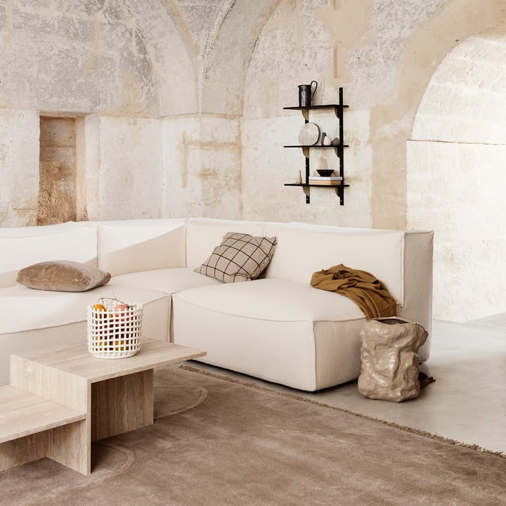 Cestino intrecciato in ceramica Ø 23,5 cm, bianco sporco Ferm Living