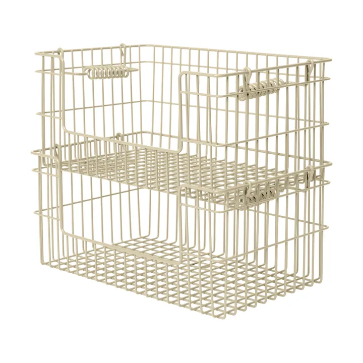 Cesto Cala impilabile confezione da 2 - Cashmere, 28,7x18x13 cm - Ferm Living