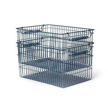 Cesto Cala impilabile confezione da 2 - Dark blue, 36,2x26,2x20,2 cm - Ferm Living