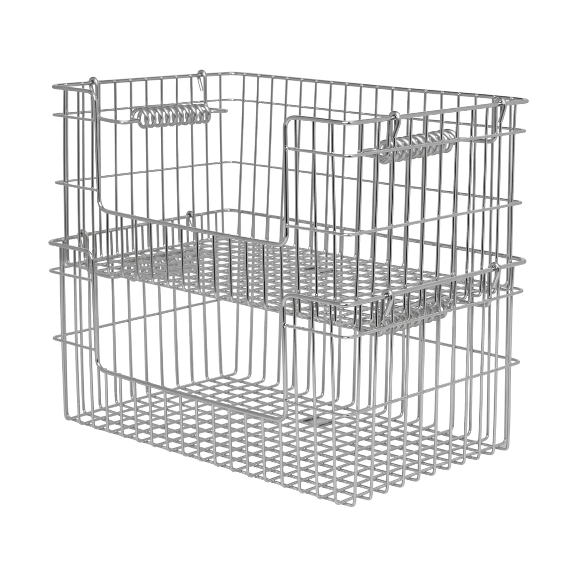 Cesto Cala impilabile confezione da 2, In acciaio inox, 28,7x18x13 cm Ferm Living