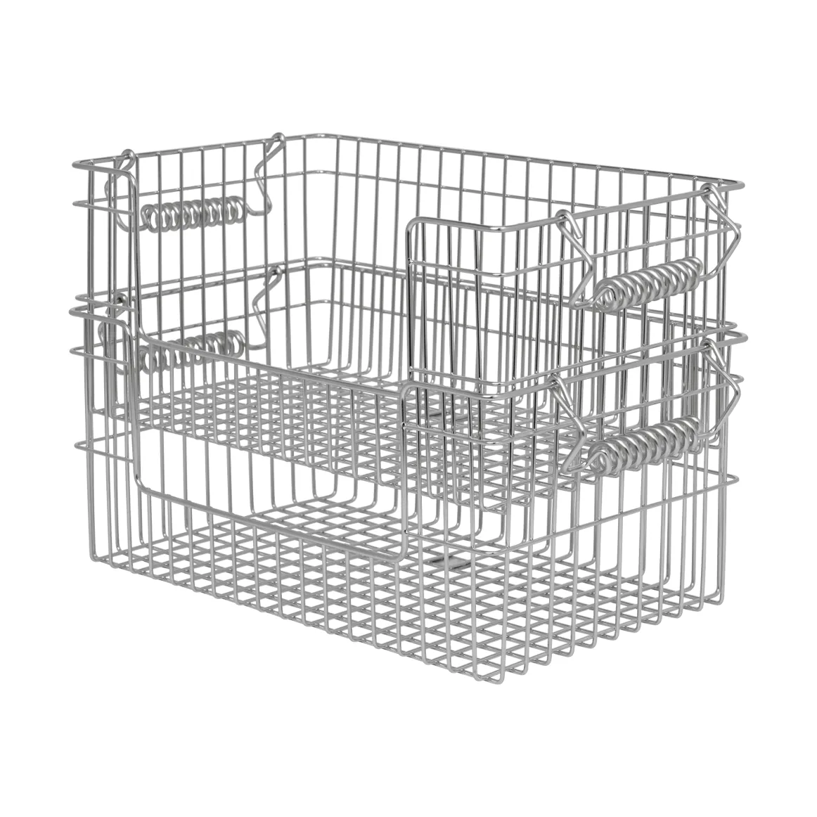 Cesto Cala impilabile confezione da 2, In acciaio inox, 28,7x18x13 cm Ferm Living