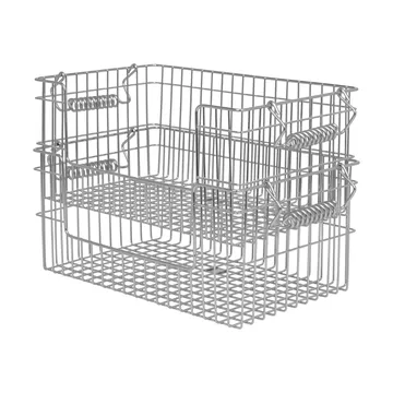 Cesto Cala impilabile confezione da 2 - In acciaio inox, 28,7x18x13 cm - Ferm Living