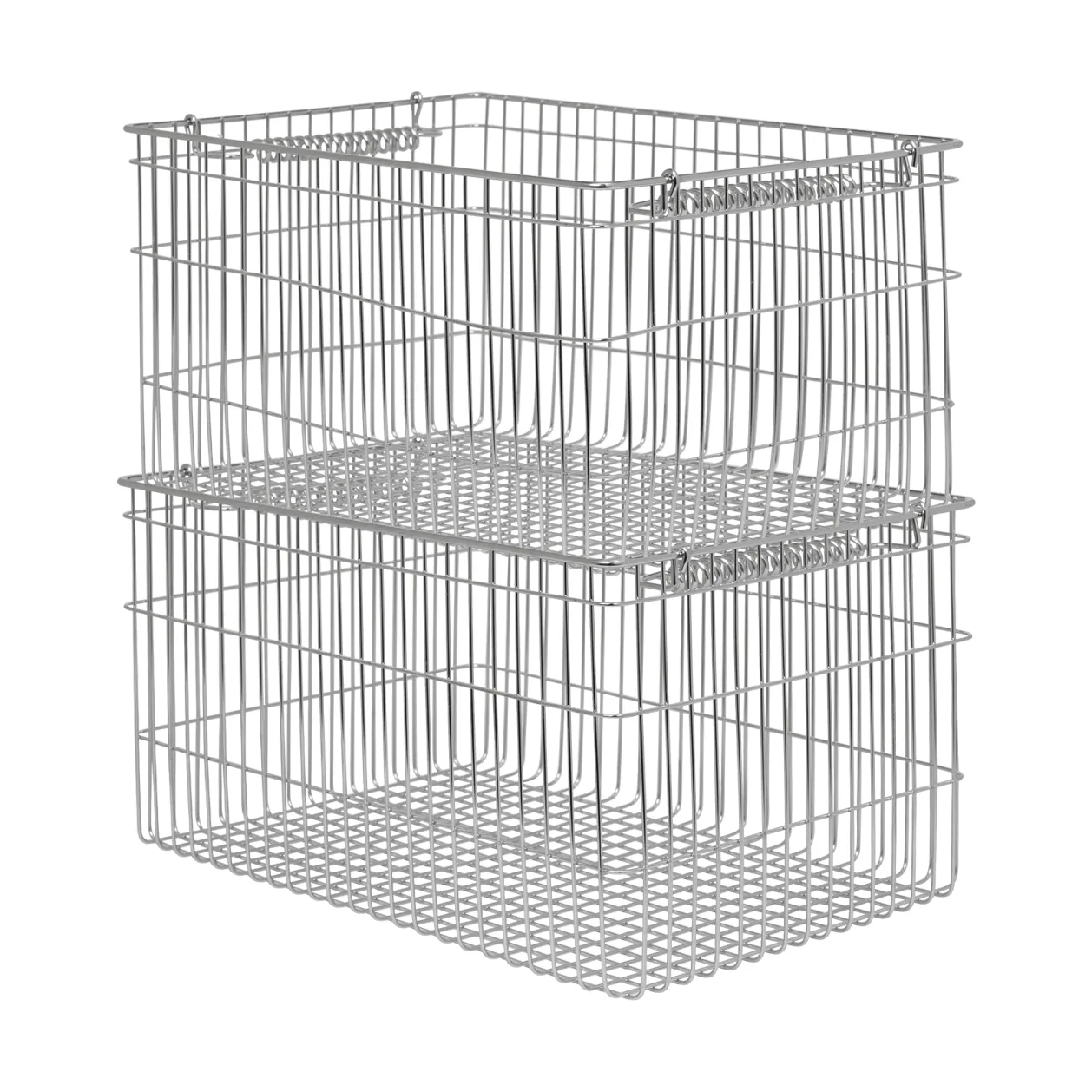 Cesto Cala impilabile confezione da 2, In acciaio inox, 36,2x26,2x20,2 cm Ferm Living