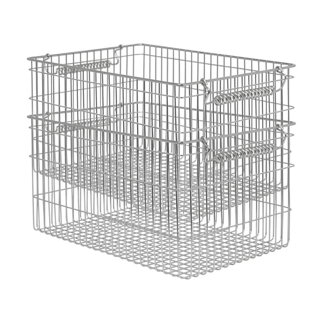 Cesto Cala impilabile confezione da 2, In acciaio inox, 36,2x26,2x20,2 cm Ferm Living