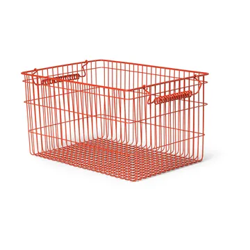 Cesto Cala impilabile confezione da 2 - Poppy red, 36,2x26,2x20,2 cm - Ferm Living