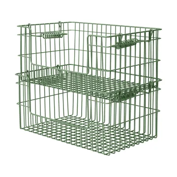 Cesto Cala impilabile confezione da 2 - Verdant green, 28,7x18x13 cm - Ferm Living