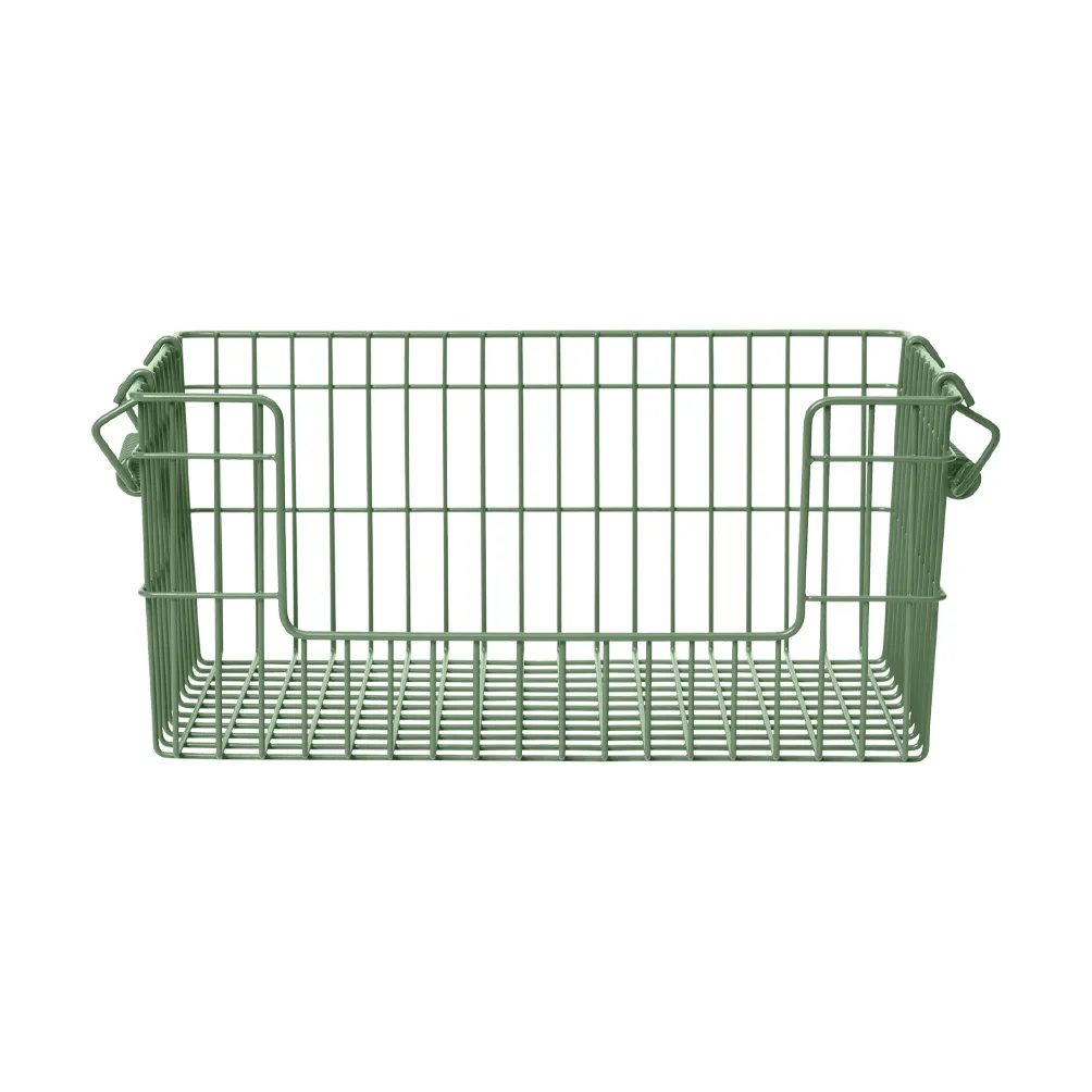 Cesto Cala impilabile confezione da 2, Verdant green, 28,7x18x13 cm Ferm Living