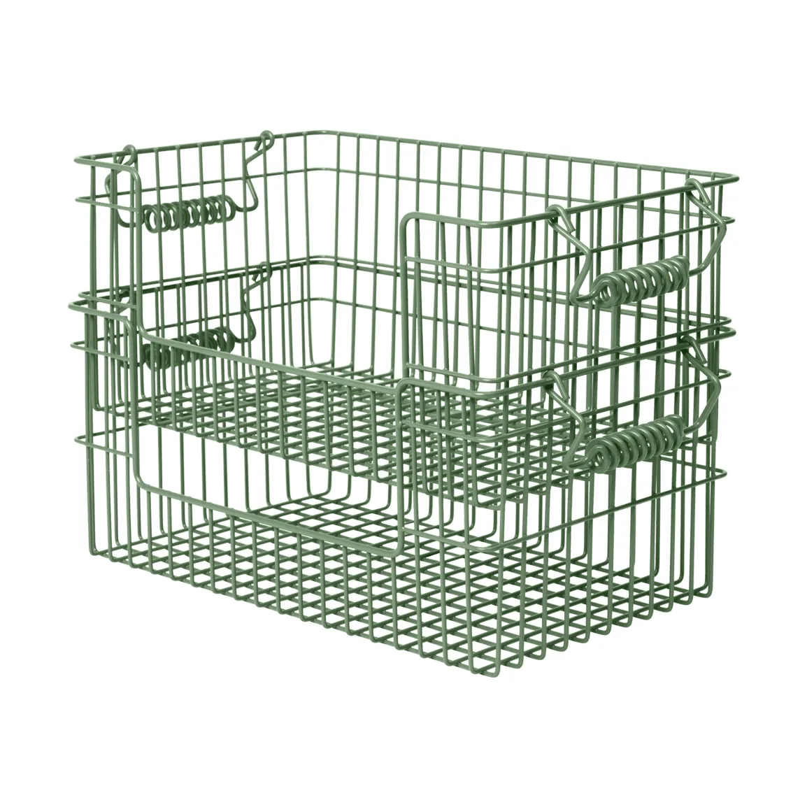 Cesto Cala impilabile confezione da 2, Verdant green, 28,7x18x13 cm Ferm Living