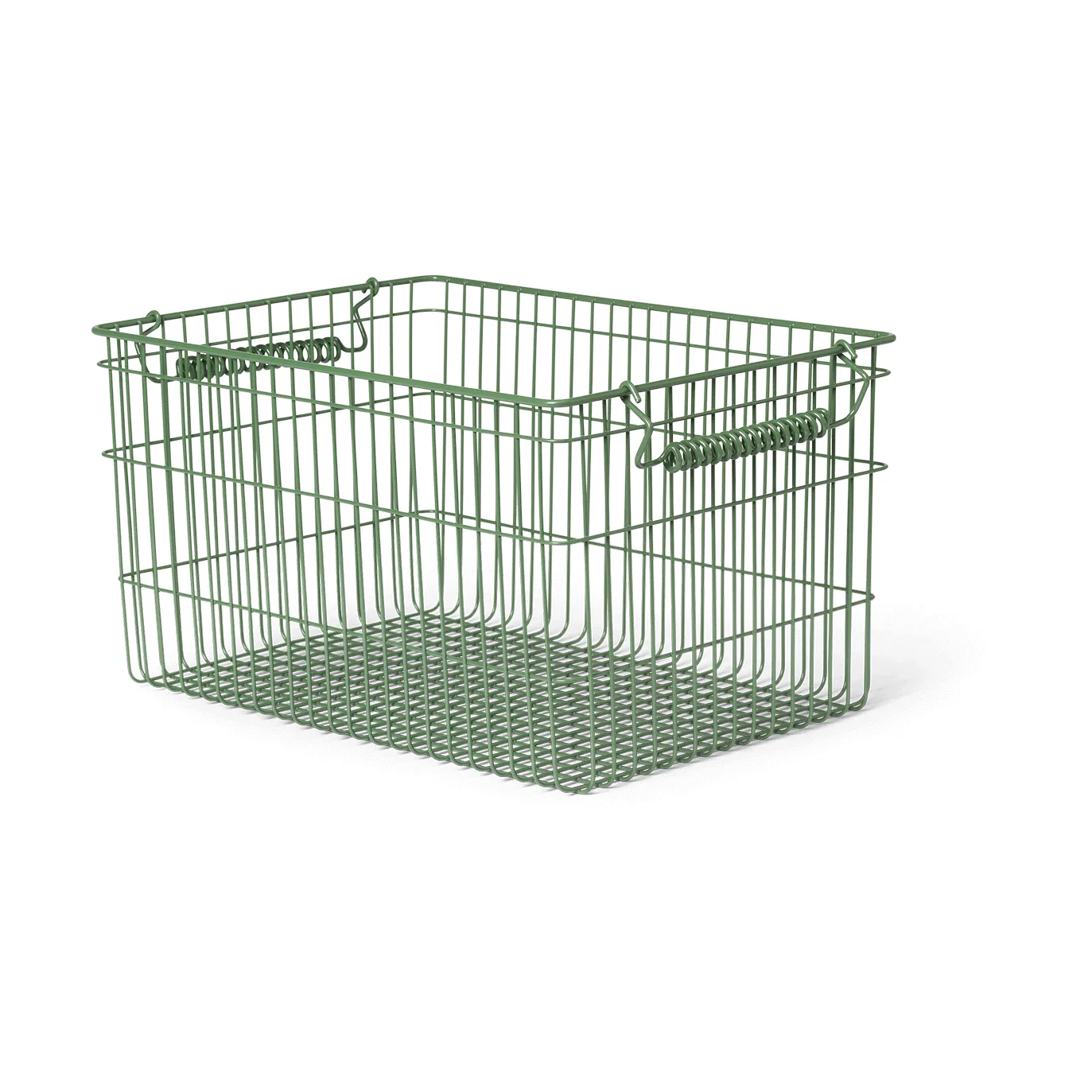 Cesto Cala impilabile confezione da 2, Verdant green, 36,2x26,2x20,2 cm Ferm Living
