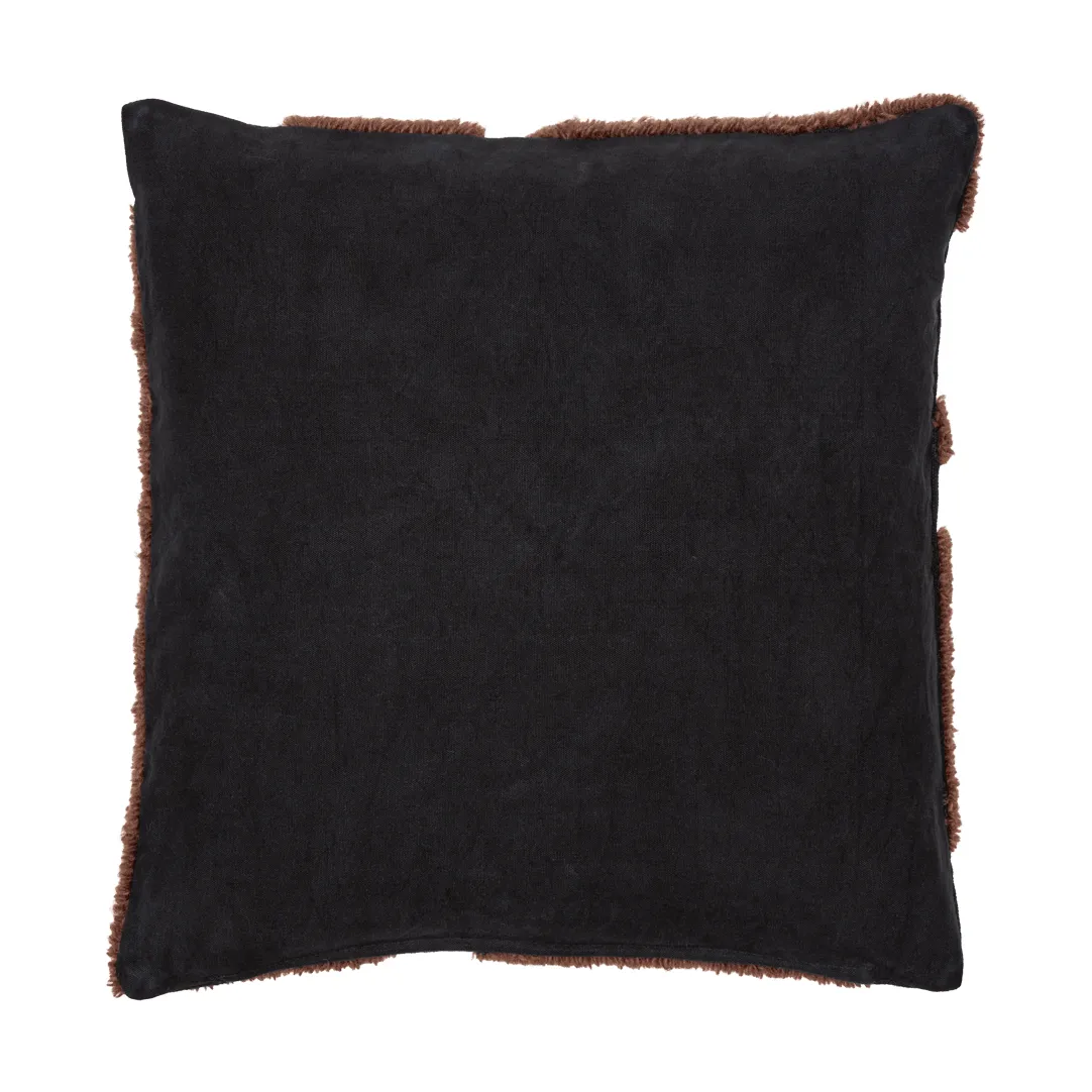 Cilla cuscino tufted, Black-dark chocolate 50x50 cm Ferm Living