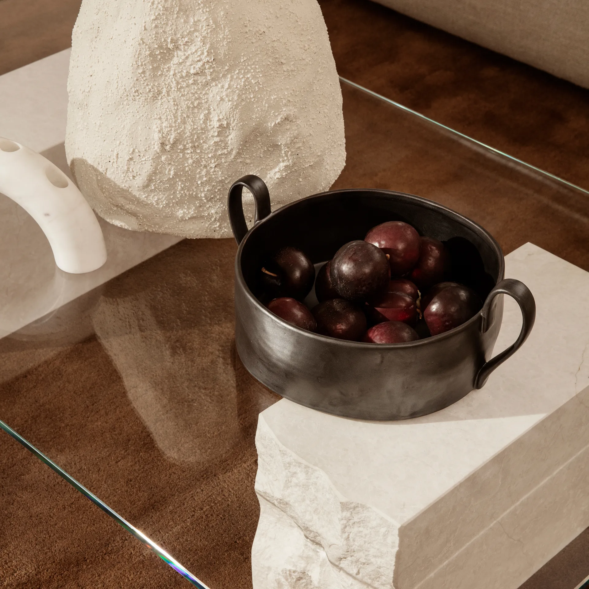 Ciotola centrotavola Flow, nero Ferm Living