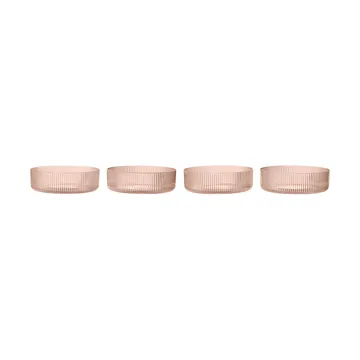 Ciotola da colazione Ripple, confezione da 4 - Blush - Ferm Living