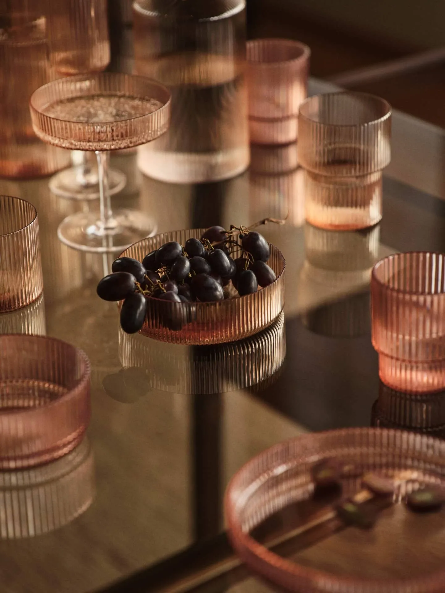 Ciotola da colazione Ripple, confezione da 4, Blush Ferm Living