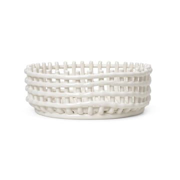Ciotola intrecciata in ceramica - bianco sporco - Ferm Living
