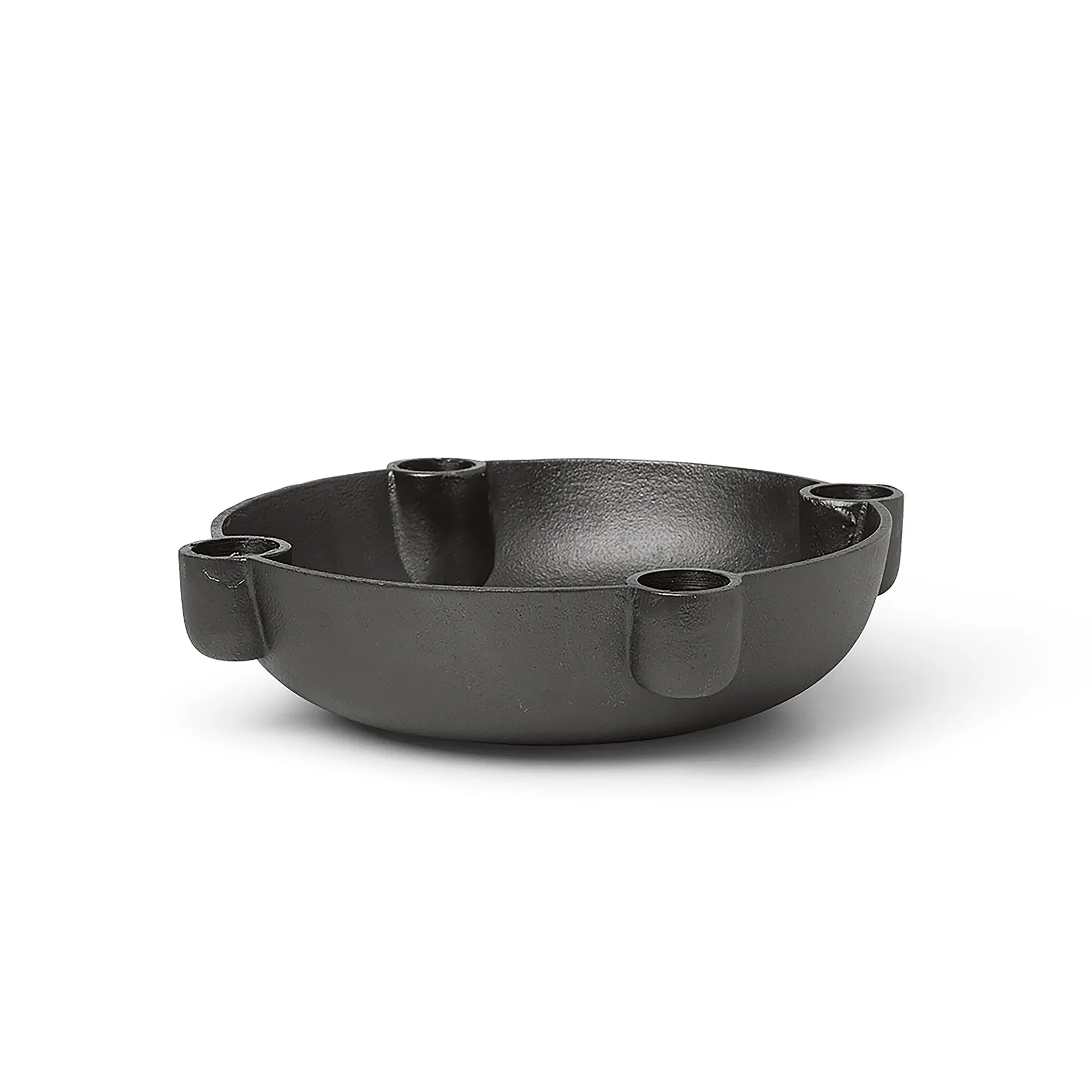 Ciotola portacandele per l'Avvento, media, Ø20 cm, Alluminio annerito Ferm Living