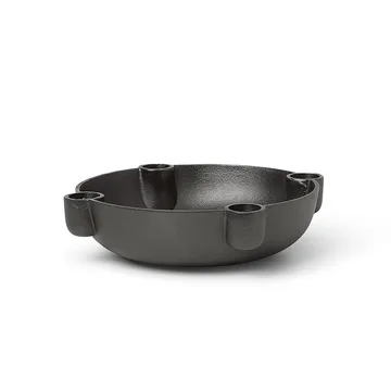 Ciotola portacandele per l'Avvento, media, Ø20 cm - Alluminio annerito - Ferm Living