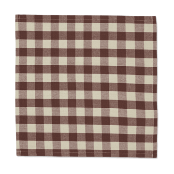 Confezione da 4 tovaglioli in cotone Bothy Check 40x40 cm - Cinnamon-grey green - ferm LIVING