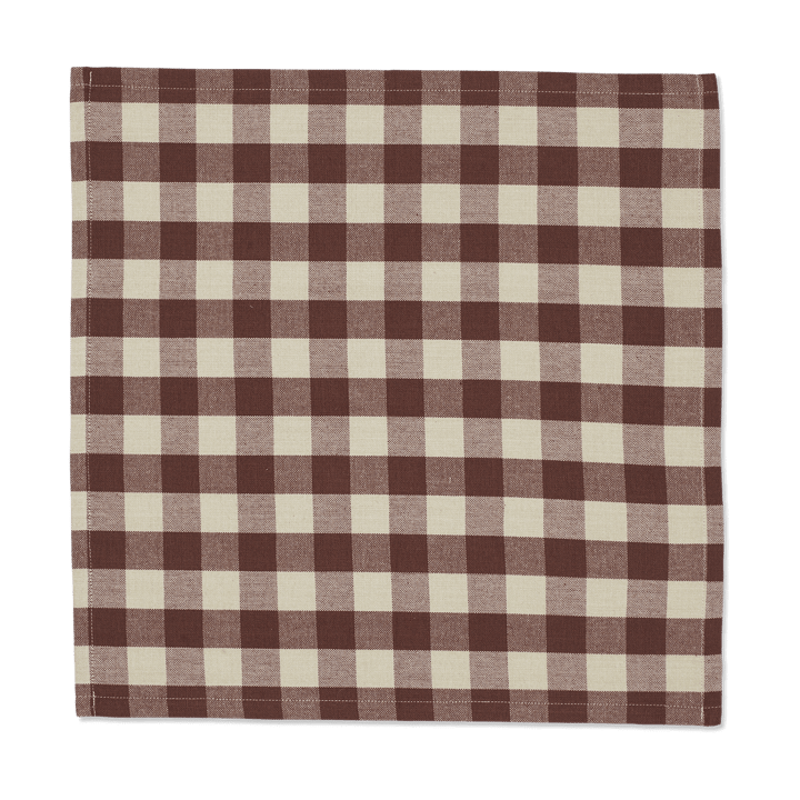 Confezione da 4 tovaglioli in cotone Bothy Check 40x40 cm - Cinnamon-grey green - ferm LIVING