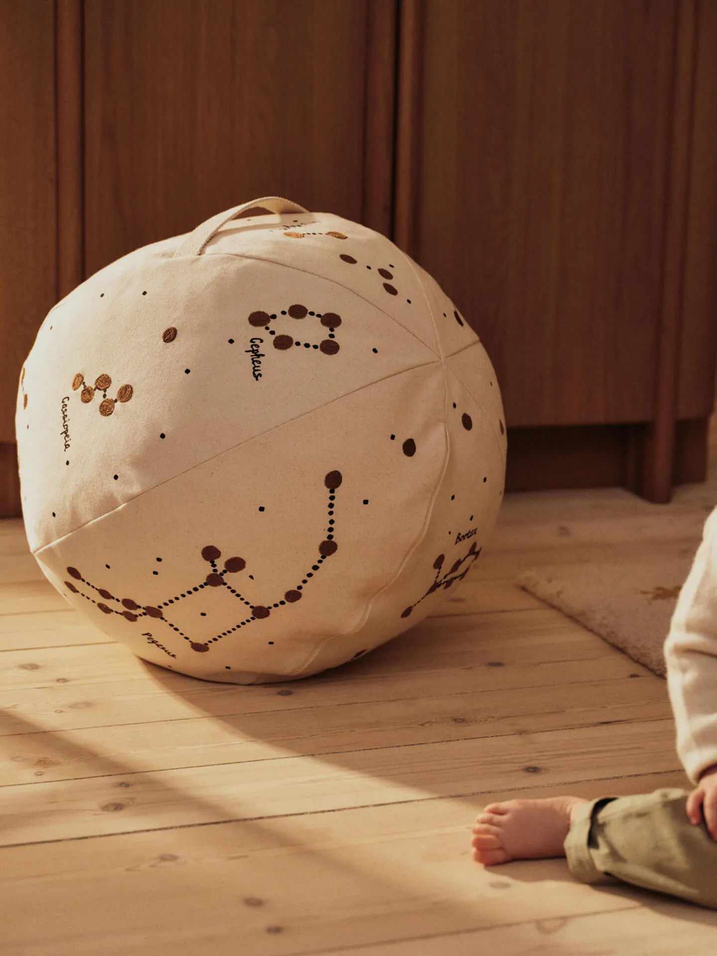Constellation pouf, Non tinto, Ø50 cm Ferm Living