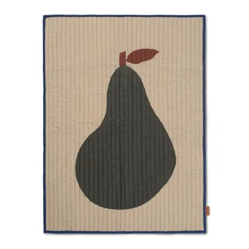 Coperta Pear 80x110 cm - Sand-dark green - Ferm Living