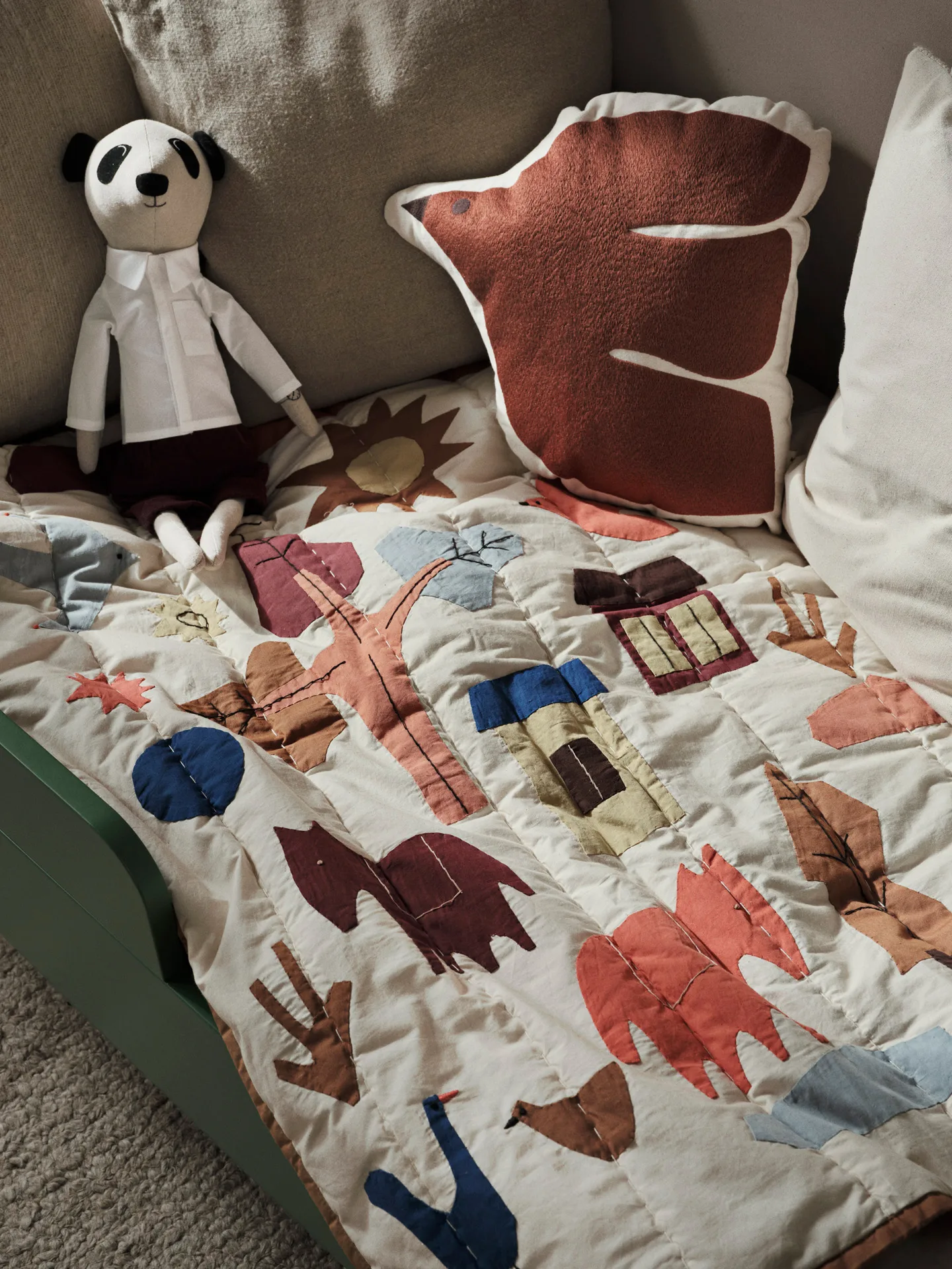 Coperta trapuntata Villiga 80x110 cm, Off-white Ferm Living