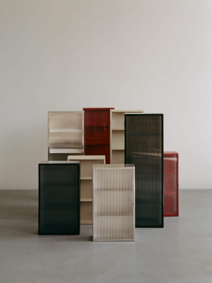 Credenza da parete Haze, Reeded glass - stainless steel Ferm Living