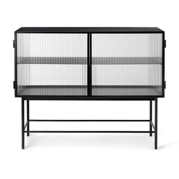Credenza Haze - Nera, vetro ondulato - Ferm Living