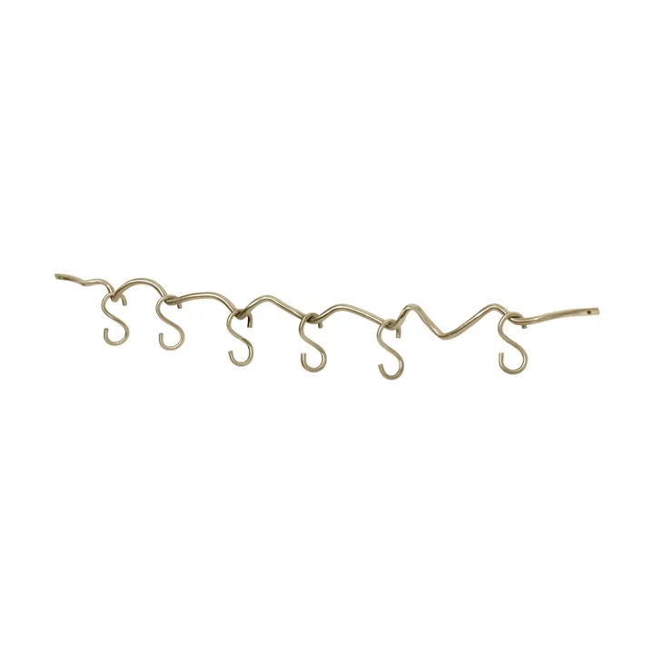 Curvature guida da parete con 6 ganci - Ottone - Ferm Living