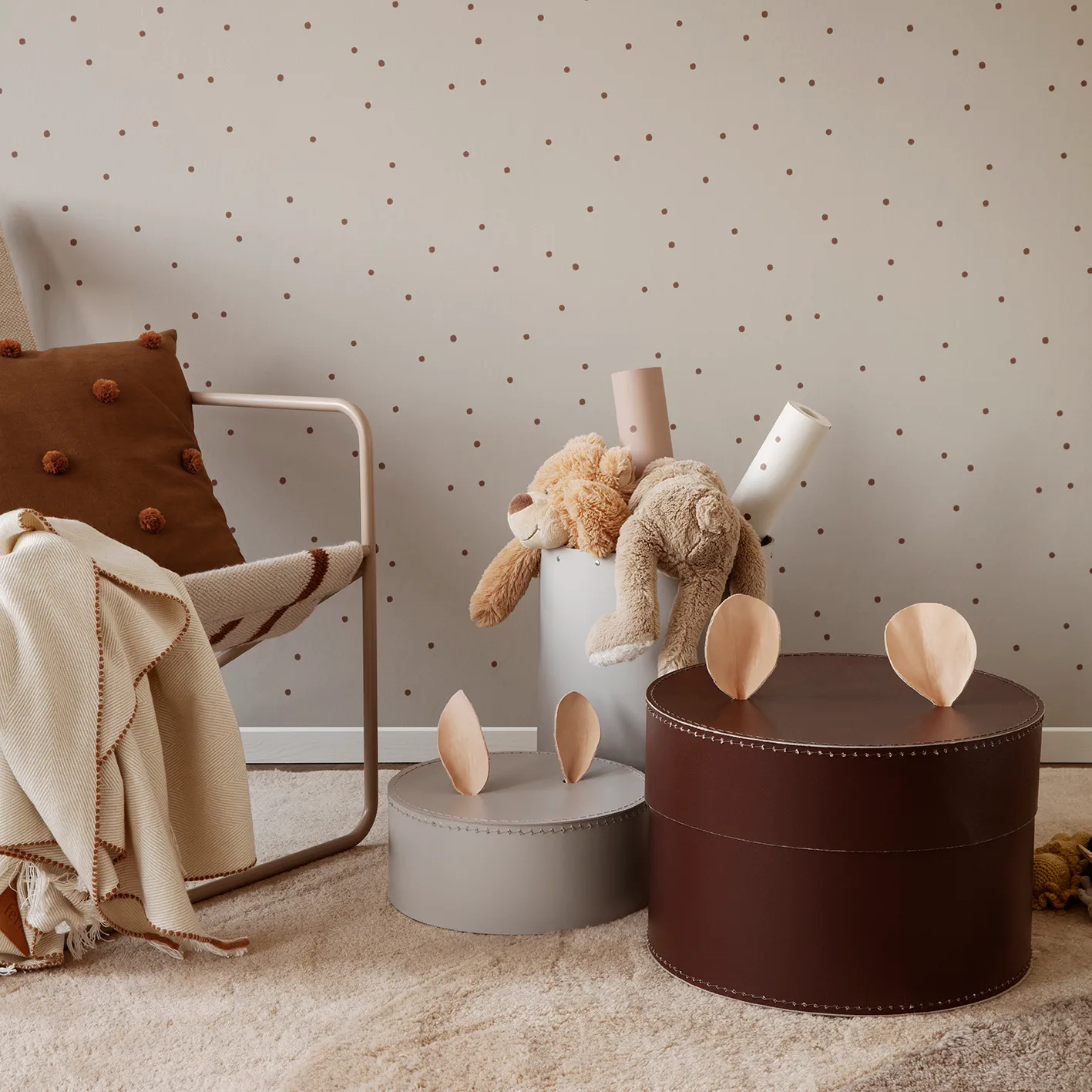 Cuscino Dot 50x50 cm, sugar kelp-mustard Ferm Living