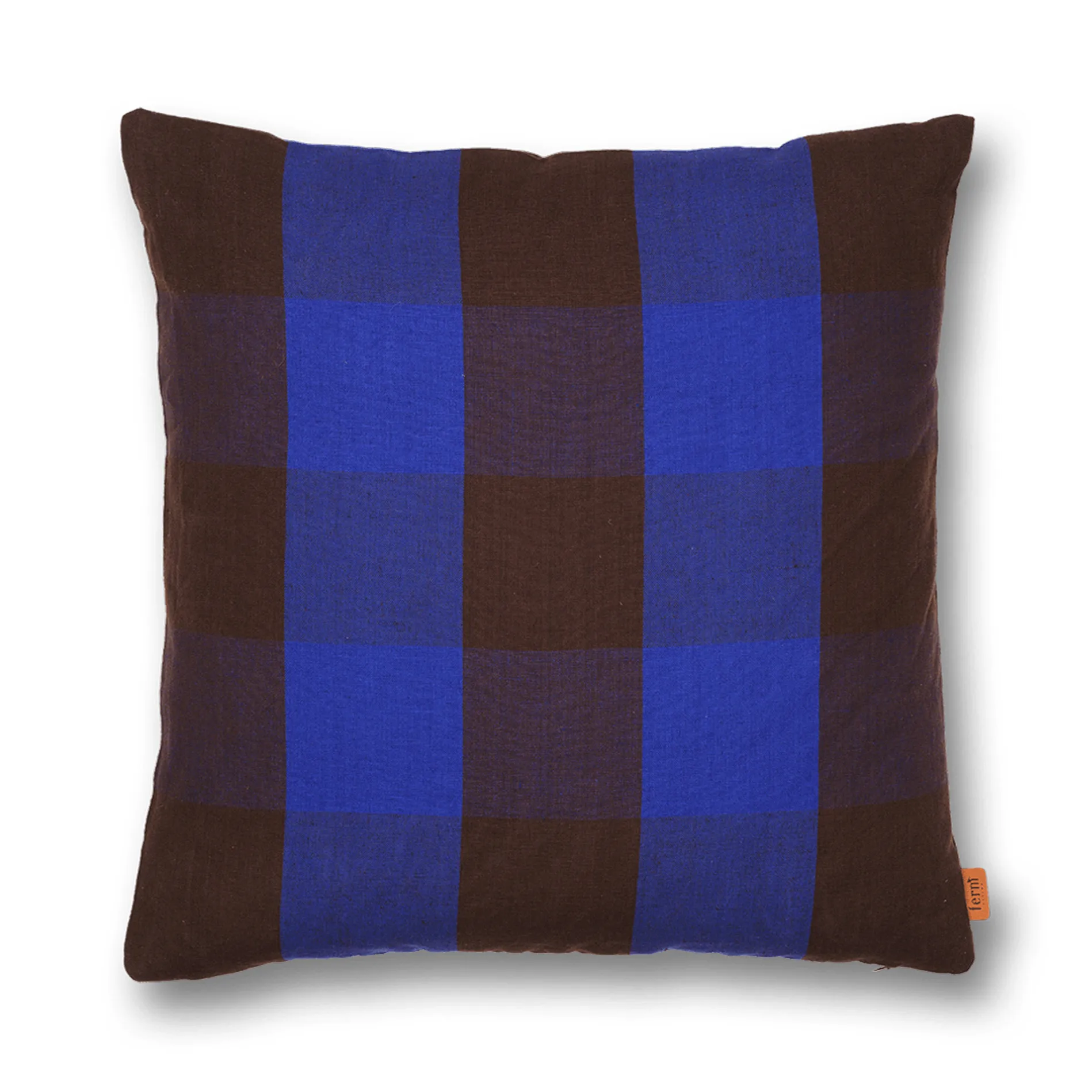 Cuscino Grand 50x50 cm, Chocolate-bright blue Ferm Living