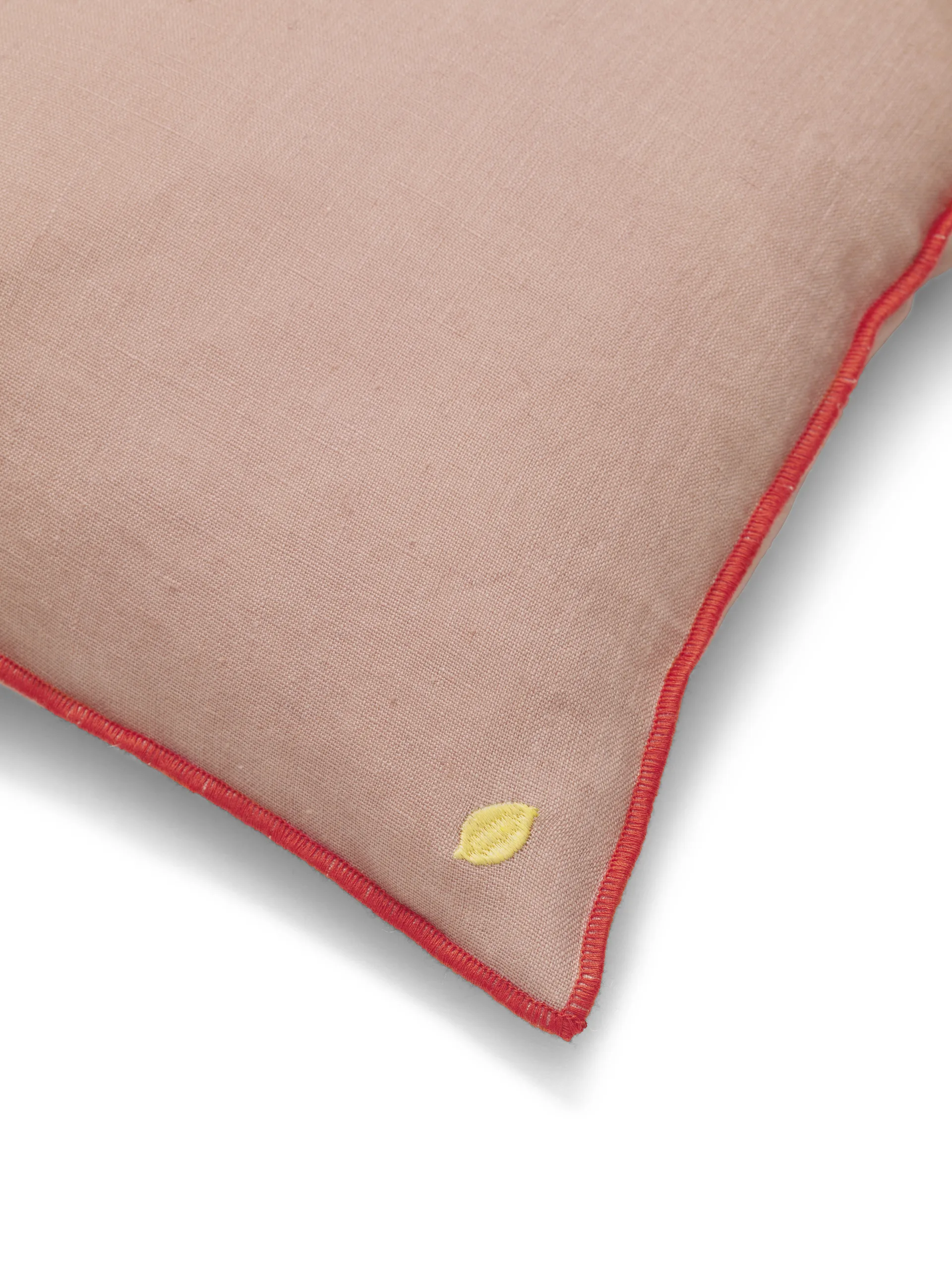 Cuscino in lino Contrast, 40x40 cm, Dusty rose Ferm Living