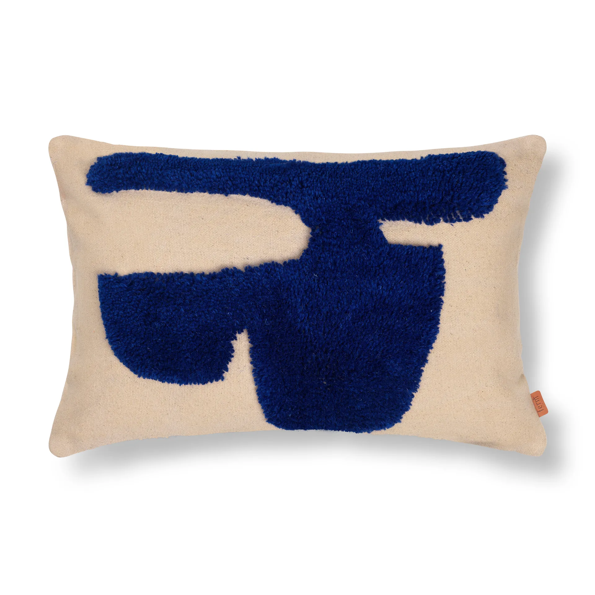 Cuscino rettangolare Lay 40x60 cm, Sand / Bright Blue Ferm Living