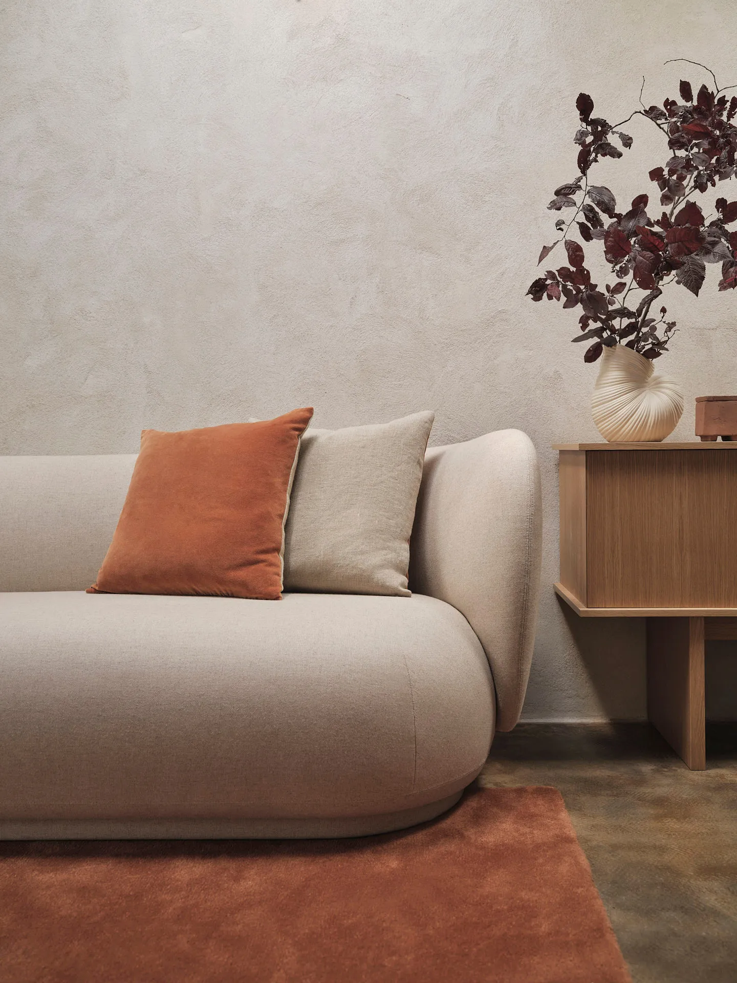 Cuscino Senti 50x50 cm, Baked clay Ferm Living