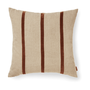 Cuscino Senti Stripe 50x50 cm - Linen-carob brown - Ferm Living