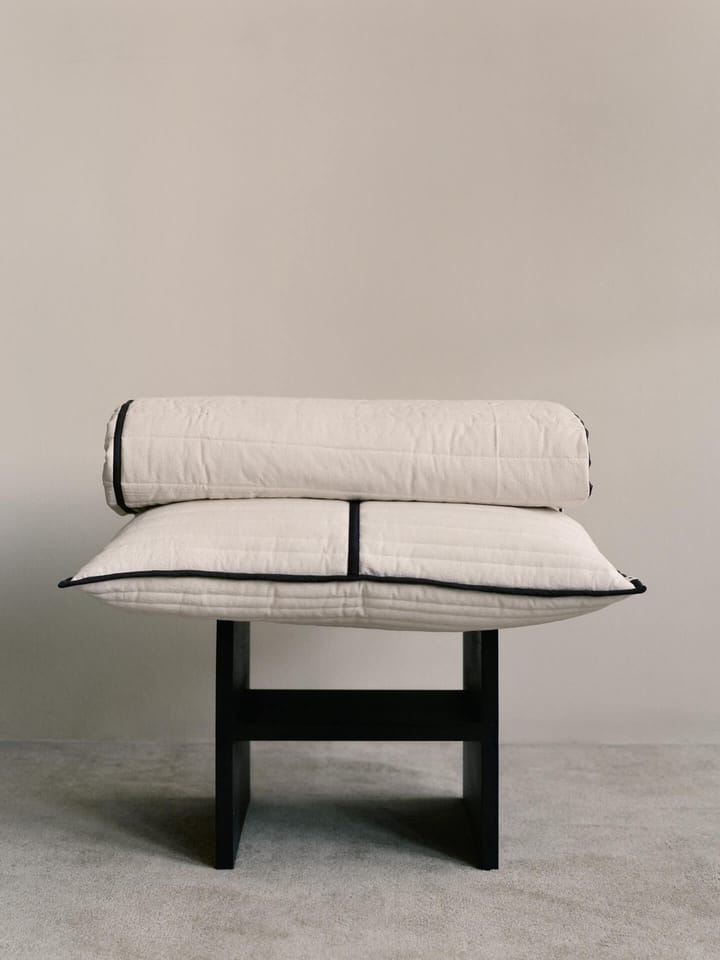 Cuscino trapuntato Vari 60x80 cm, Natural-dark chocolate Ferm Living