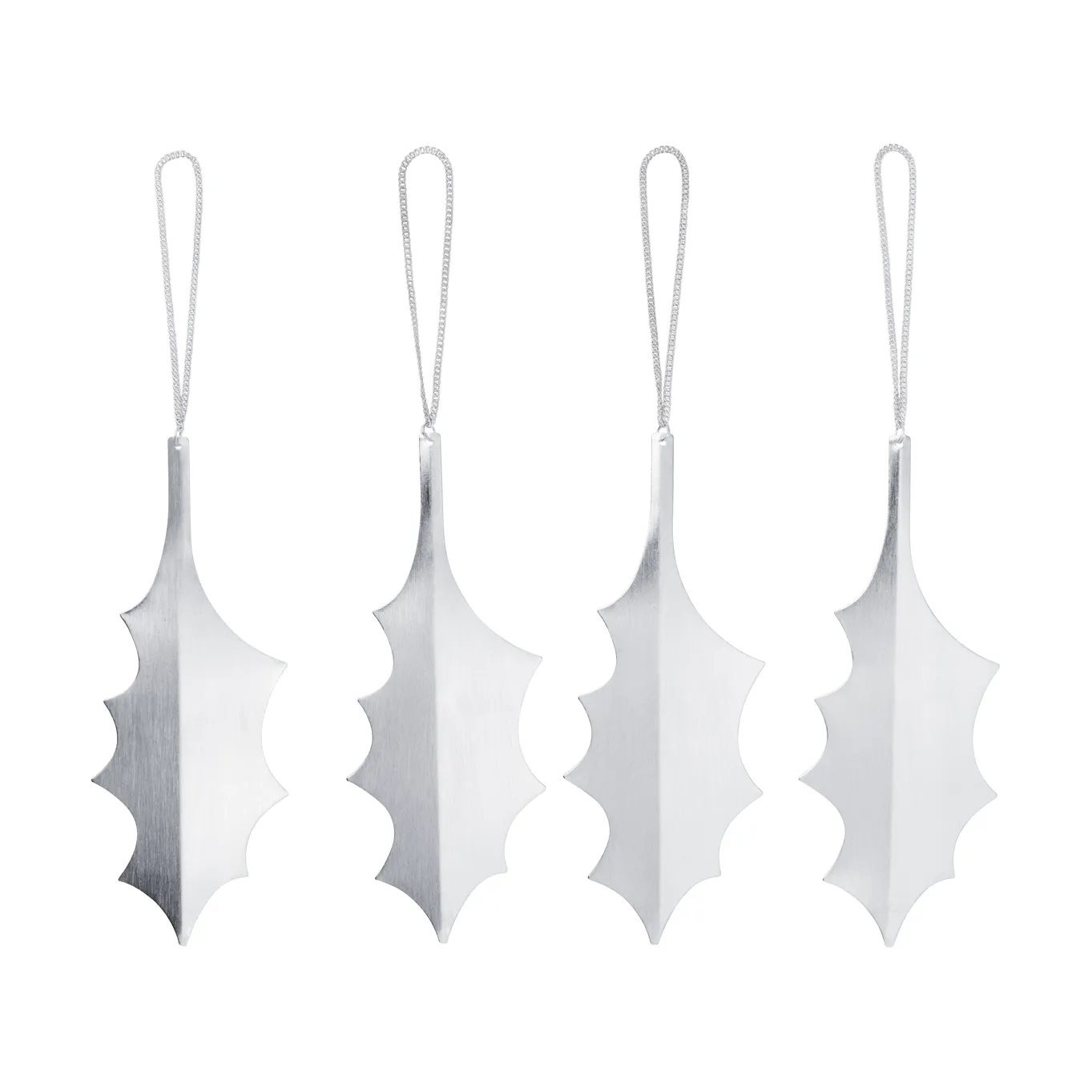 Decorazione Holly leaf 13,5 cm confezione da 4, Argento Ferm Living