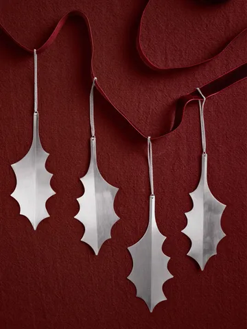 Decorazione Holly leaf 13,5 cm confezione da 4 - Argento - Ferm Living