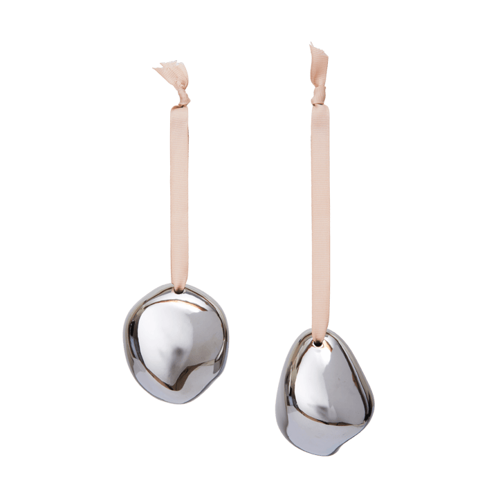 Decorazione natalizia 7 cm Bellure 2 pezzi - Argento - Ferm Living