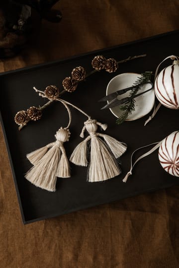 Decorazione natalizia angeli Wing, 9 cm, confezione da 2 - Colore naturale - Ferm Living