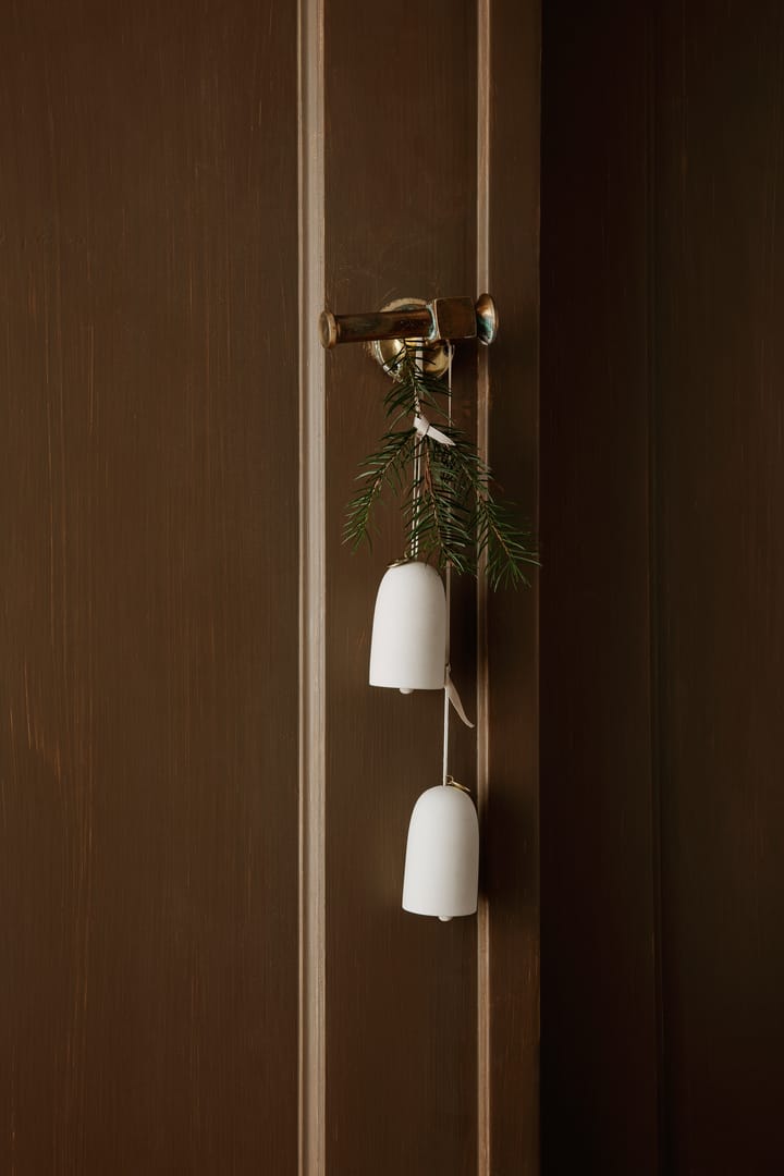 Decorazione natalizia Bell clocka Ø4 cm, confezione da 2, Off-white Ferm Living