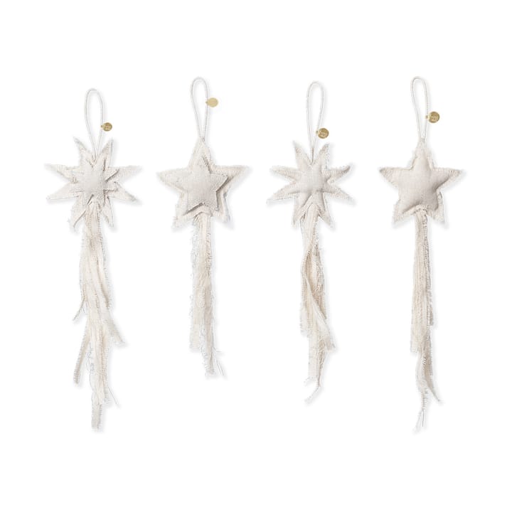 Decorazione natalizia Vela Star Ornaments, 4 pezzi, Colore naturale Ferm Living