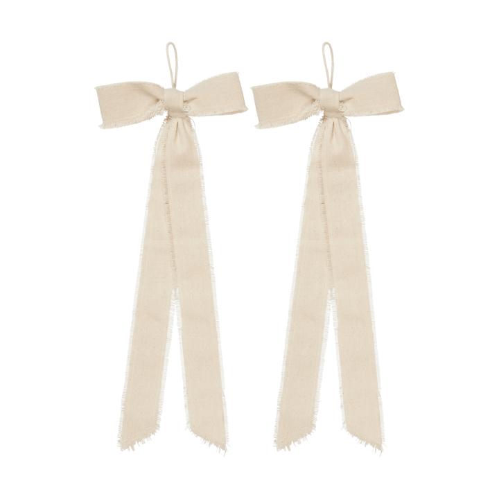 Decorazione pendente Bow piccola 15x40 cm 2 pezzi - Naturale - Ferm Living