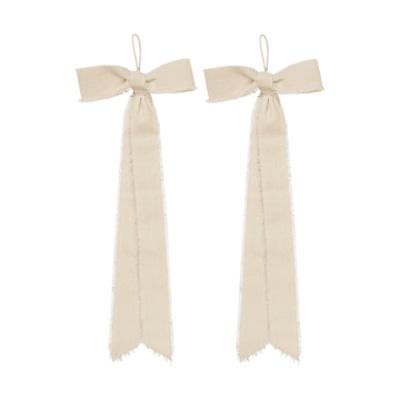Decorazione pendente Bow piccola 15x40 cm 2 pezzi - Naturale - Ferm Living