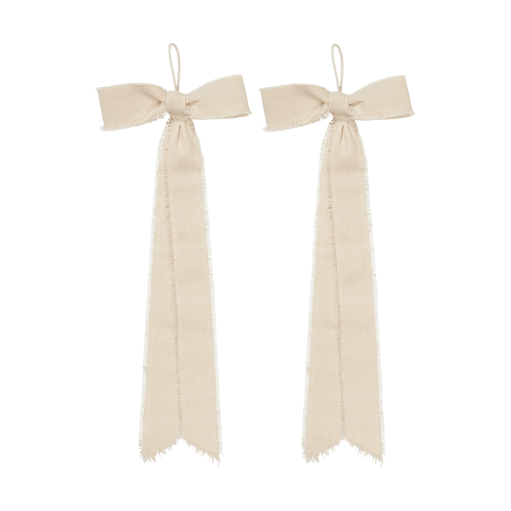 Decorazione pendente Bow piccola 15x40 cm 2 pezzi, Naturale Ferm Living