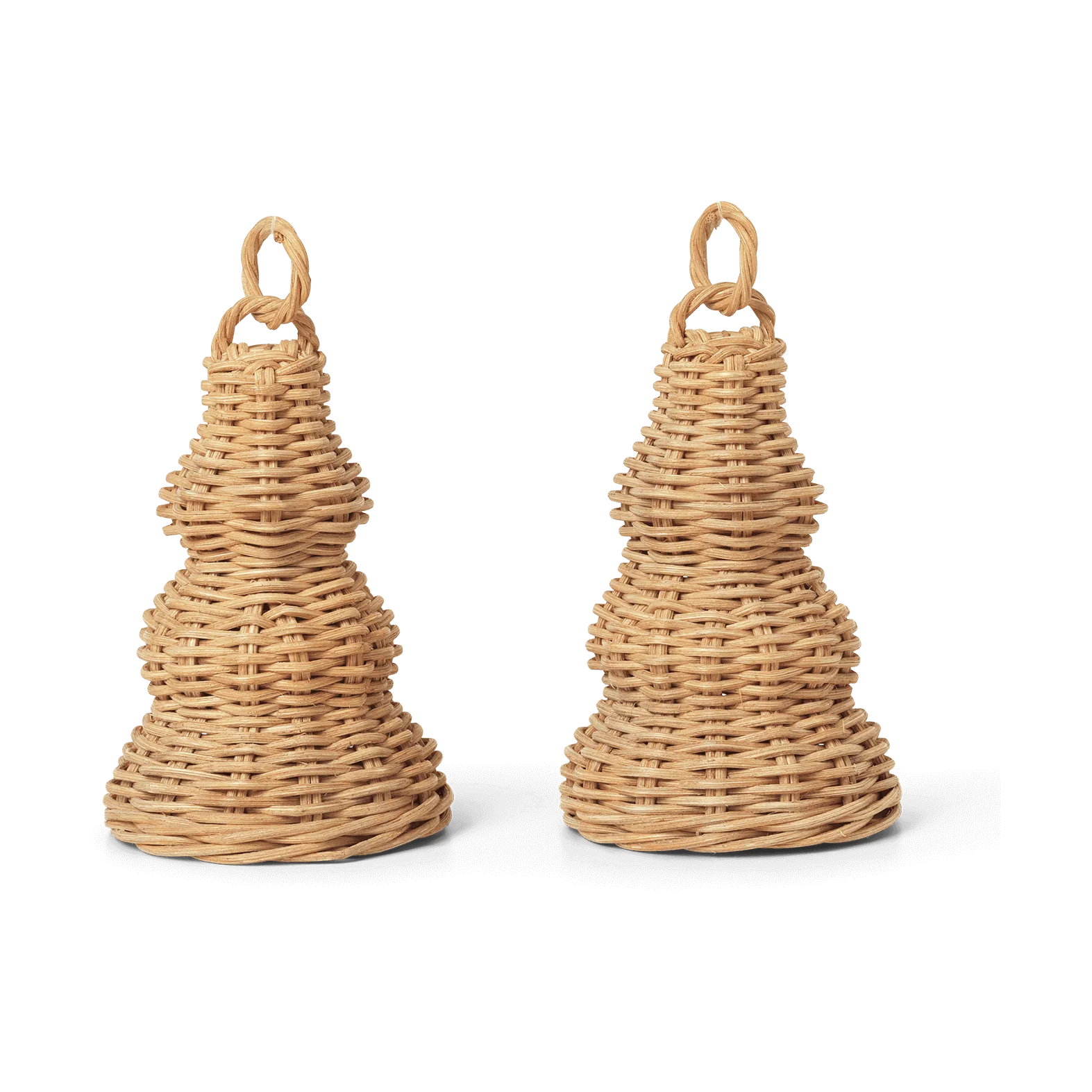 Decorazione per albero Braided Bell Baubles confezione da 2, Natural Ferm Living