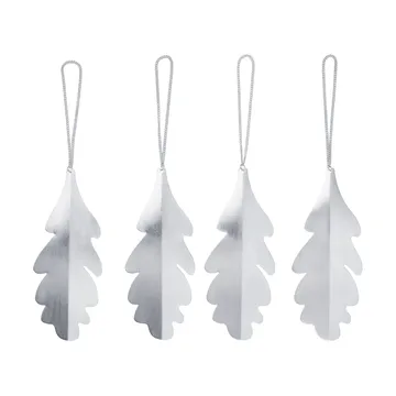 Decorazioni Oak leaf 13,5 cm 4 pezzi - Argento - Ferm Living