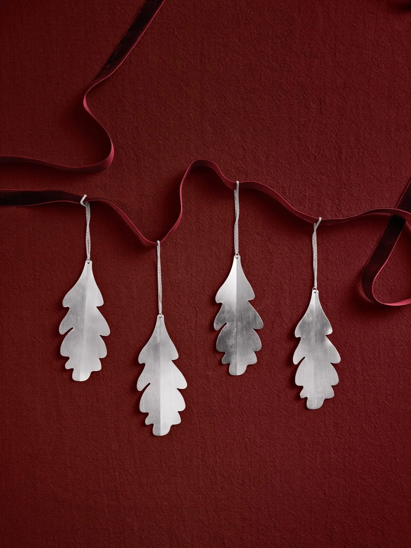 Decorazioni Oak leaf 13,5 cm 4 pezzi, Argento Ferm Living