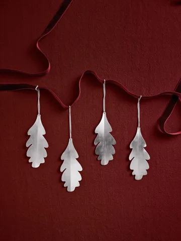 Decorazioni Oak leaf 13,5 cm 4 pezzi - Argento - Ferm Living