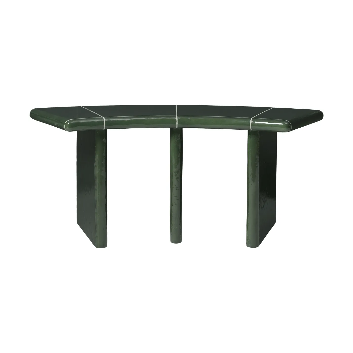 Deya curved panca da seduta, Verde scuro, 110x40x45,5 cm Ferm Living