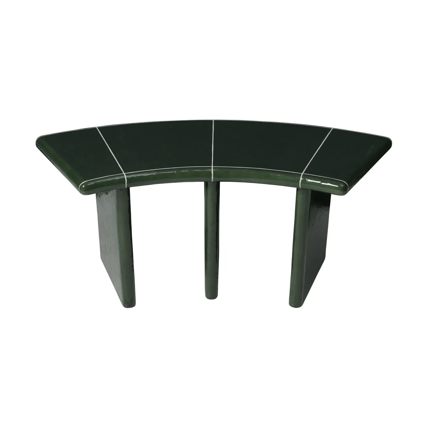 Deya curved panca da seduta, Verde scuro, 110x40x45,5 cm Ferm Living